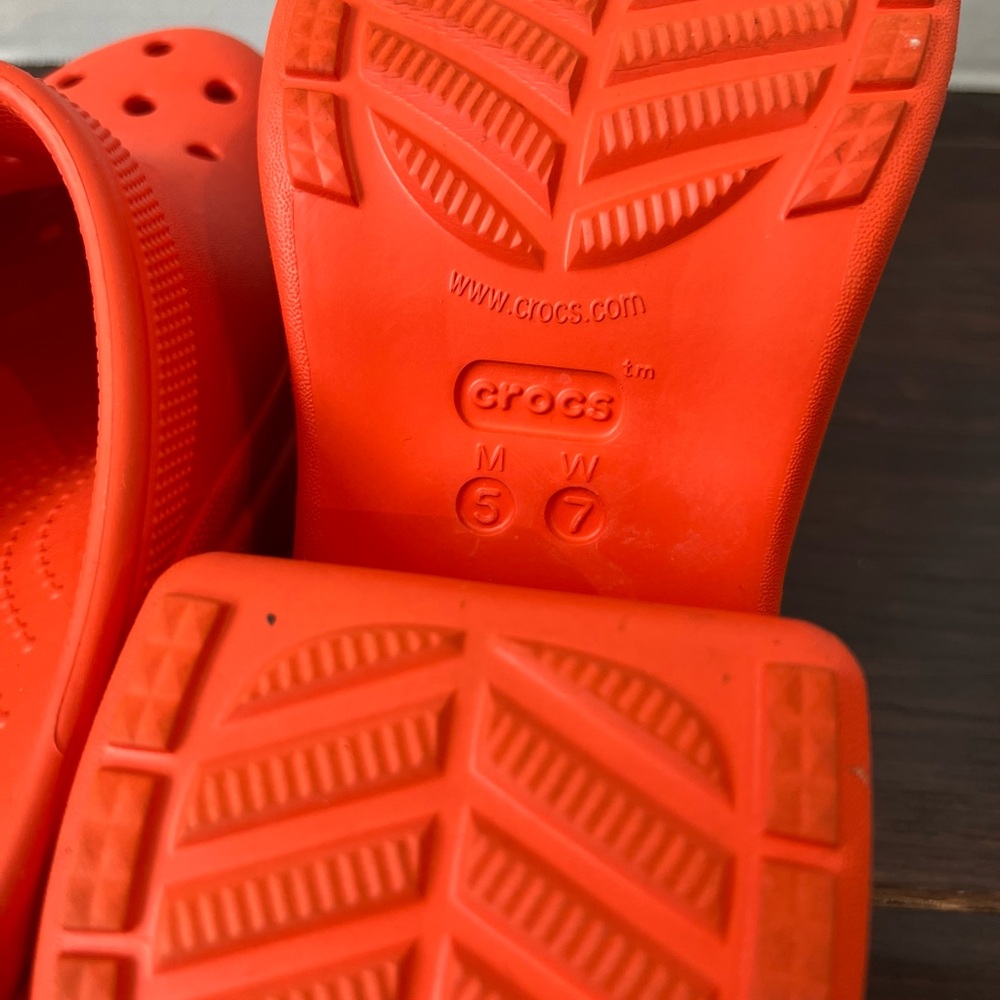 Orange CROCS Clogs w Vent Holes - Picture 5 of 5